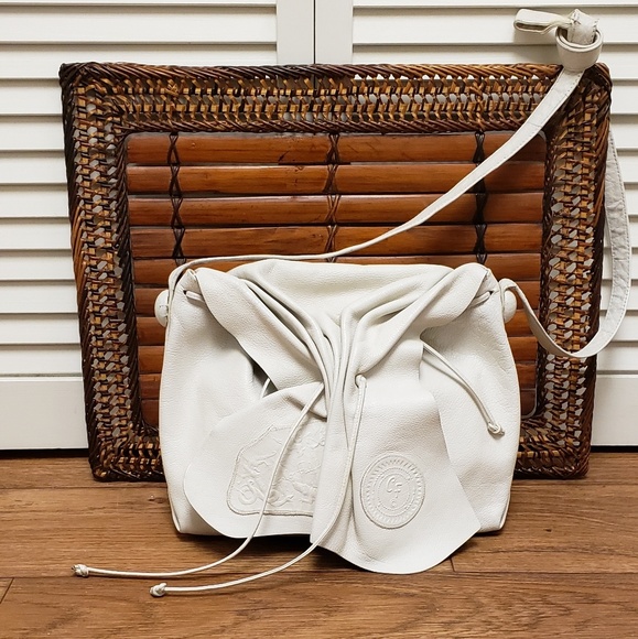 SOLD! {Carlos Falchi} Leather Crossbody Bag - Picture 1 of 8